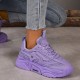 Women's Solid Color Minimalist Sneakers, Lace Up Breathable Casual Soft Sole Trainers, Versatile Low-top Daily Shoes