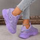 Women's Solid Color Minimalist Sneakers, Lace Up Breathable Casual Soft Sole Trainers, Versatile Low-top Daily Shoes