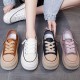 Women's Platform Skate Shoes, Minimalist Low Top Lace Up Sneakers, Casual All-Match Trainers