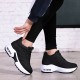 Women's Lightweight Mesh Sneakers, Platform Low Top Lace Up Height Increased Casual Shoes, Women's Sport Footwear