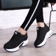 Women's Lightweight Mesh Sneakers, Platform Low Top Lace Up Height Increased Casual Shoes, Women's Sport Footwear