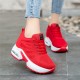 Women's Lightweight Mesh Sneakers, Platform Low Top Lace Up Height Increased Casual Shoes, Women's Sport Footwear