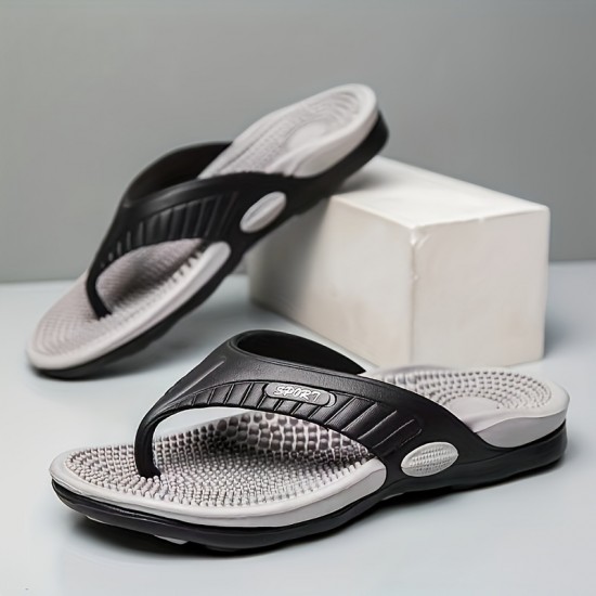 Casual Unisex Flip Flops, Lightweight Slip On EVA Slide Shoes, Indoor & Outdoor Beach Slides