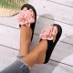 Women's Flower Decor Flip Flops, Casual Clip Toe Slide Sandals, Fashion & Comfortable Beach Shoes