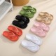 Solid Color EVA Flip Flops, Simple Style Soft Sole Wear-resistant Pillow Slides, Indoor & Outdoor Beach Shoes