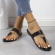 Women's Buckle Clip Toe Slides, Fashion Summer Outdoor Flat Shoes, All-Match Beach Flip Flops