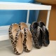 Fashion Leopard Print Flip Flops, Soft Sole EVA Platform Slide Shoes, Indoor & Outdoor Beach Slides