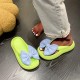 Women's Bow Pillow Flip Flops, Kawaii Open Toe Super Soft Non Slip Slides Shoes, Indoor & Outdoor Slippers