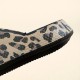 Women's Fashion Leopard Print Flip Flops, Casual Slip On Platform Slippers, Lightweight & Comfortable Shoes