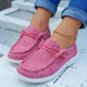 Women's Casual Canvas Shoes, Lightweight Lace Up Outdoor Shoes, Women's Comfortable Low Top Shoes