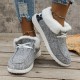 Women's Fluffy Fleece Lined Canvas Shoes, Thermal Slip On Low Top Shoes, Winter Warm Flat Shoes