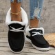 Women's Fluffy Fleece Lined Canvas Shoes, Thermal Slip On Low Top Shoes, Winter Warm Flat Shoes