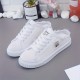 Women's Solid Color Canvas Shoes, Slip On Lace Up Round Toe Non-slip Half Drag Casual Slides Shoes, Comfy Outdoor Shoes