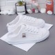 Women's Solid Color Canvas Shoes, Slip On Lace Up Round Toe Non-slip Half Drag Casual Slides Shoes, Comfy Outdoor Shoes