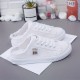 Women's Solid Color Canvas Shoes, Slip On Lace Up Round Toe Non-slip Half Drag Casual Slides Shoes, Comfy Outdoor Shoes