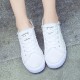 Women's Classic Canvas Flat Shoes, Solid Color Lace Up Low-top Casual Shoes, Women's Comfy Footwear