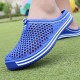 Women's Solid Color Flatform Clogs, Slip On Round Toe Hollow Out Non-slip Outdoor Slides Shoes, Summer Casual Shoes