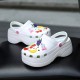 Women's Trendy Platform Clogs, Cute Cartoon Decor Hollow Out Slide Sandals, Fashion Outdoor Beach Garden Shoes