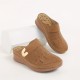 Women's Casual Wedge Mules, Closed Toe Slip On Outdoor Slide Sandals, Breathable Summer Slide Shoes