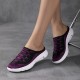 Women's Breathable Knit Mule Sneakers, Casual Slip On Outdoor Shoes, Lightweight & Comfortable Shoes