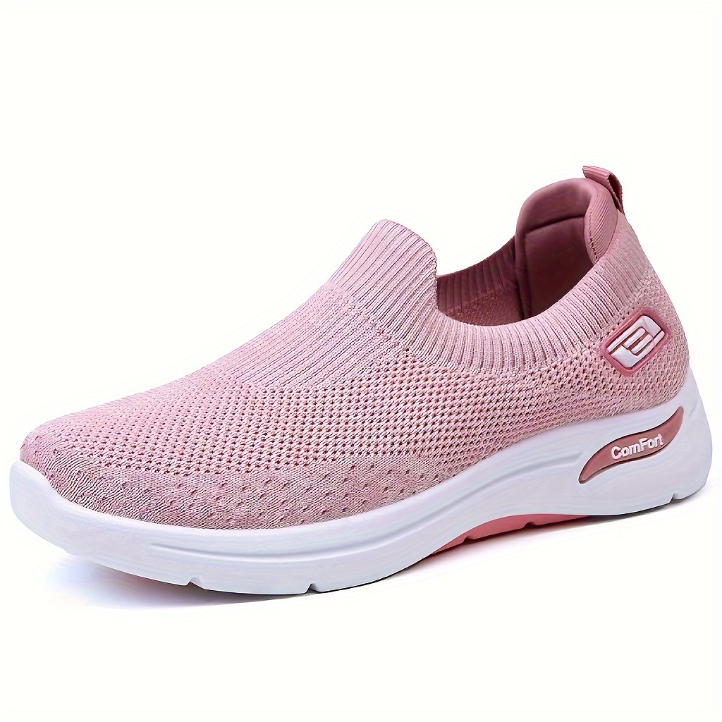 womens knitted sock sneakers comfy low top slip on walking shoes outdoor jogging sports shoes details 1