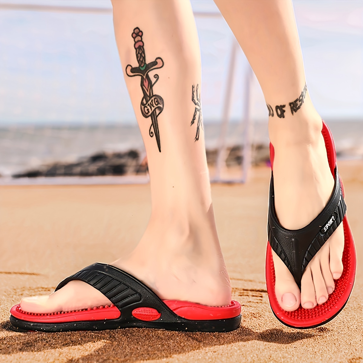 casual unisex flip flops lightweight slip on eva slide shoes indoor outdoor beach slides details 8